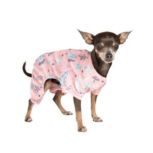 Vibrant Life Dog and Cat Clothes Novelty Print Pet Pajama Pink XS